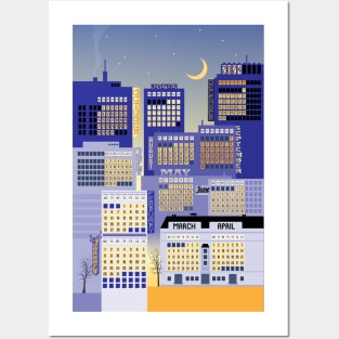 Cityscape calendar 2024 Posters and Art